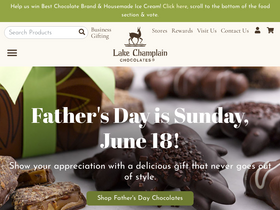 'lakechamplainchocolates.com' screenshot