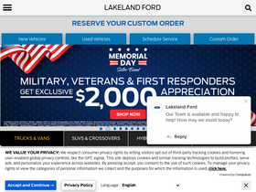 'lakelandford.com' screenshot
