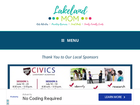 'lakelandmom.com' screenshot