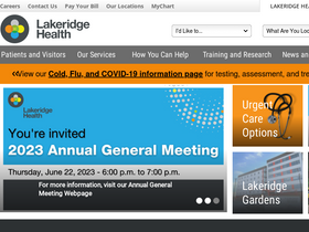 'lakeridgehealth.on.ca' screenshot