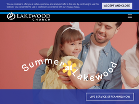 'lakewoodchurch.com' screenshot