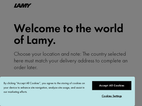 'lamy.com' screenshot