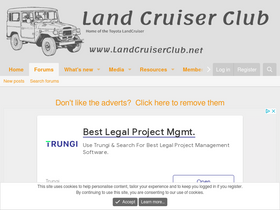 'landcruiserclub.net' screenshot