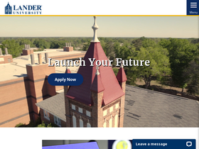'lander.edu' screenshot