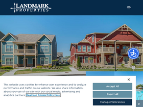 'landmark-properties.com' screenshot