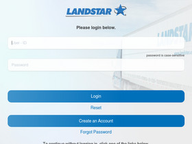 'landstaronline.com' screenshot