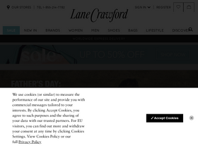 'lanecrawford.com' screenshot