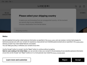 'lanieri.com' screenshot