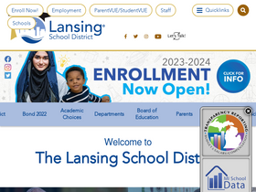 'lansingschools.net' screenshot