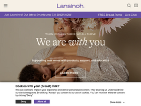 'lansinoh.com' screenshot