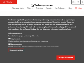 'lapedrera.com' screenshot