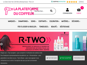 'laplateformeducoiffeur.com' screenshot