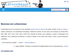 'lasonotheque.org' screenshot