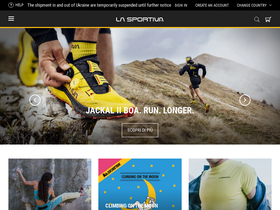 'lasportiva.com' screenshot