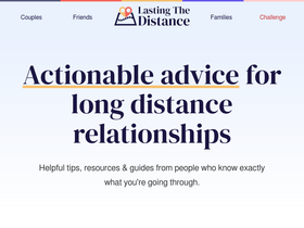'lastingthedistance.com' screenshot