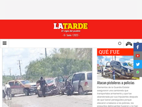 'latarde.com.mx' screenshot