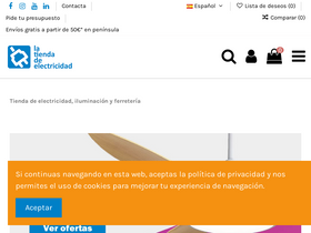 'latiendadeelectricidad.com' screenshot