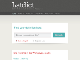 'latin-dictionary.net' screenshot