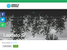 'laudatosimovement.org' screenshot