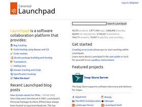 'launchpad.net' screenshot