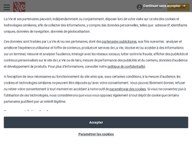 'lavie.fr' screenshot