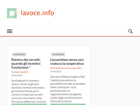 'lavoce.info' screenshot