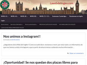'lawebdelingles.com' screenshot