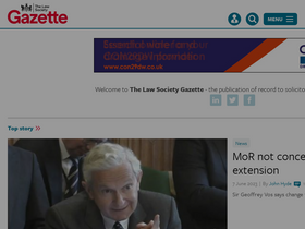 'lawgazette.co.uk' screenshot