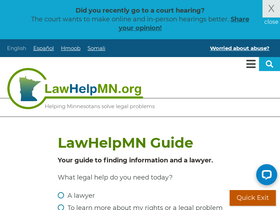 'lawhelpmn.org' screenshot