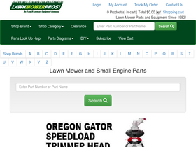 'lawnmowerpros.com' screenshot