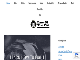 'lawofthefist.com' screenshot