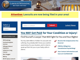'lawsuit-winning.com' screenshot