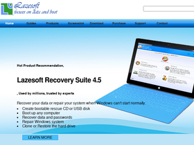 'lazesoft.com' screenshot