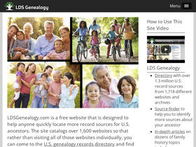 'ldsgenealogy.com' screenshot