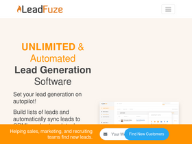 'leadfuze.com' screenshot
