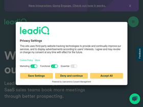 'leadiq.com' screenshot