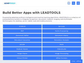 'leadtools.com' screenshot