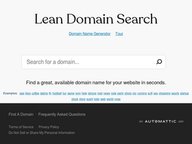 'leandomainsearch.com' screenshot