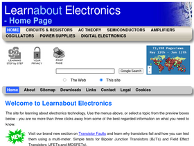 'learnabout-electronics.org' screenshot
