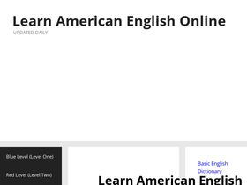 'learnamericanenglishonline.com' screenshot