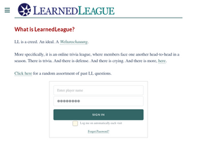 'learnedleague.com' screenshot