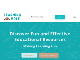 'learningmole.com' screenshot