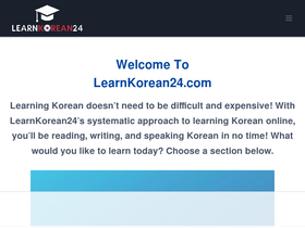 'learnkorean24.com' screenshot