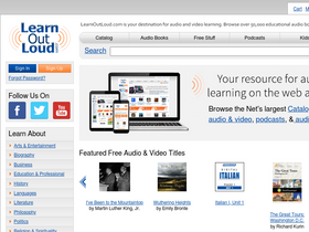 'learnoutloud.com' screenshot