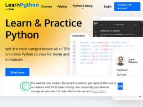 'learnpython.com' screenshot