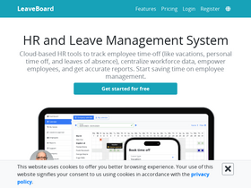 'leaveboard.com' screenshot