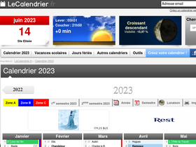 'lecalendrier.fr' screenshot