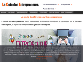 'lecoindesentrepreneurs.fr' screenshot