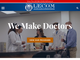 'lecom.edu' screenshot