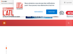 'lecourrierdelatlas.com' screenshot